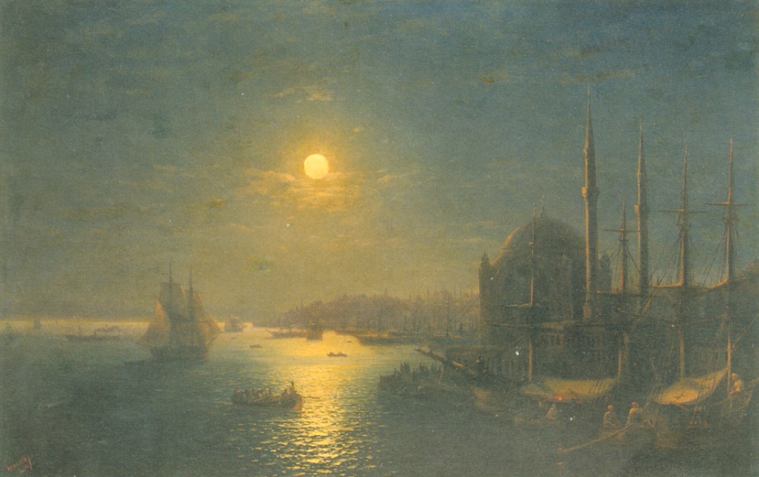 Moonlit view of the Bosphorus (1884).