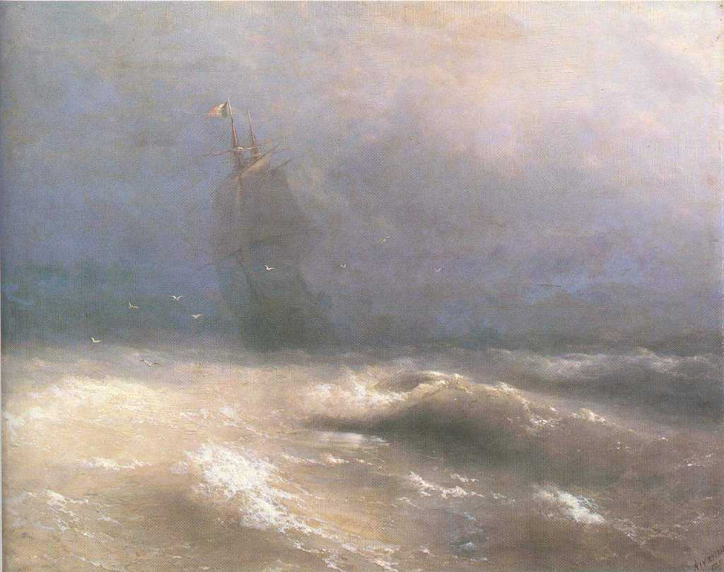 Tempest by coast of Nice (1885).