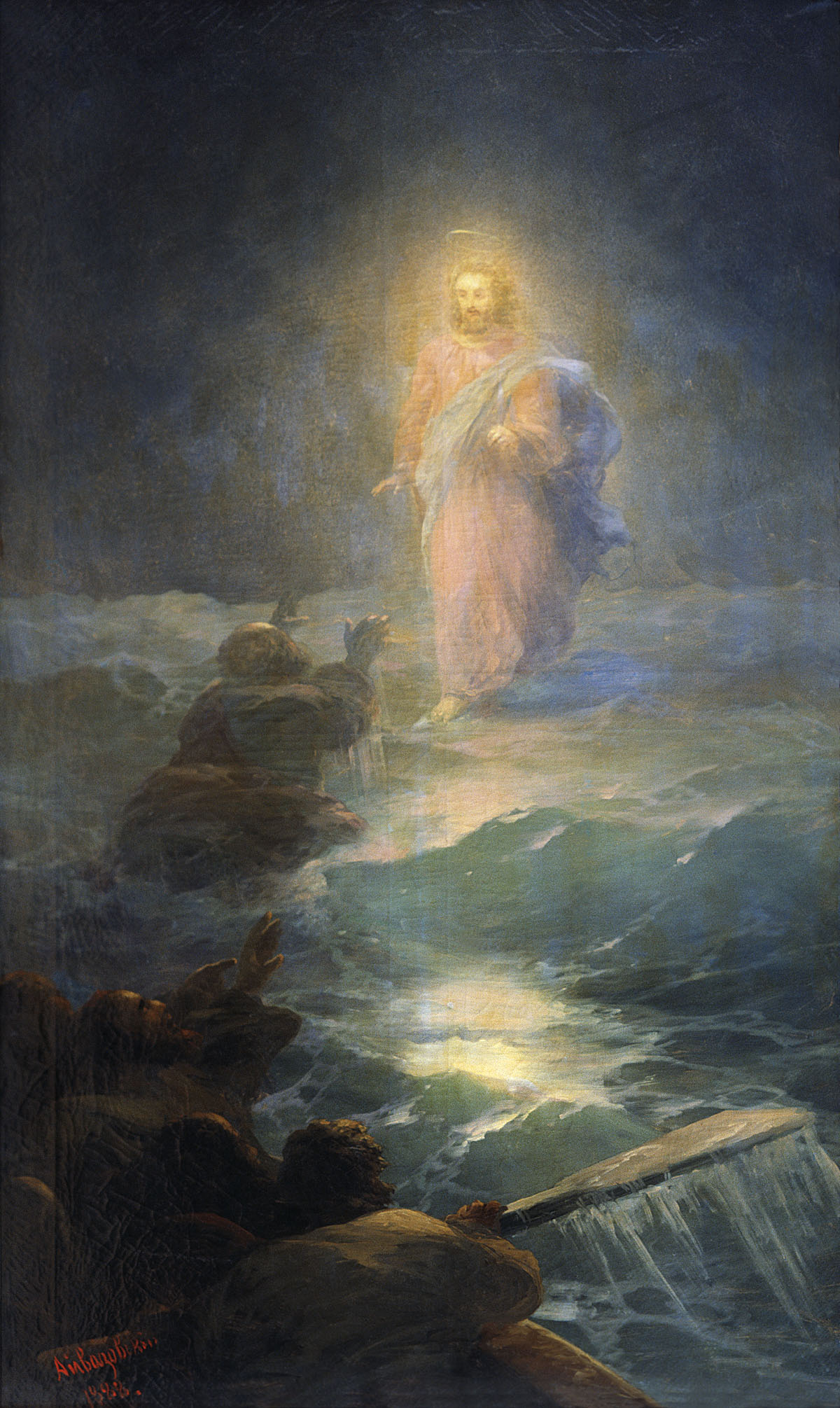 Jesus walks on water (1888).