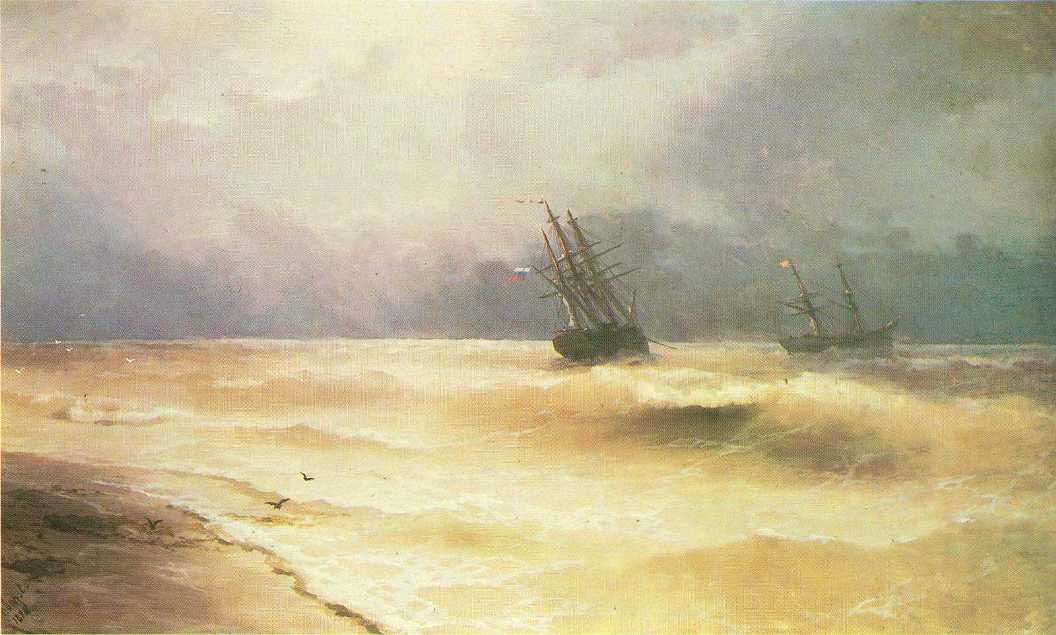 Surf near coast of Crimea (1892).