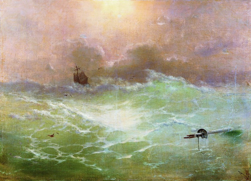 Ship in a storm (1896).