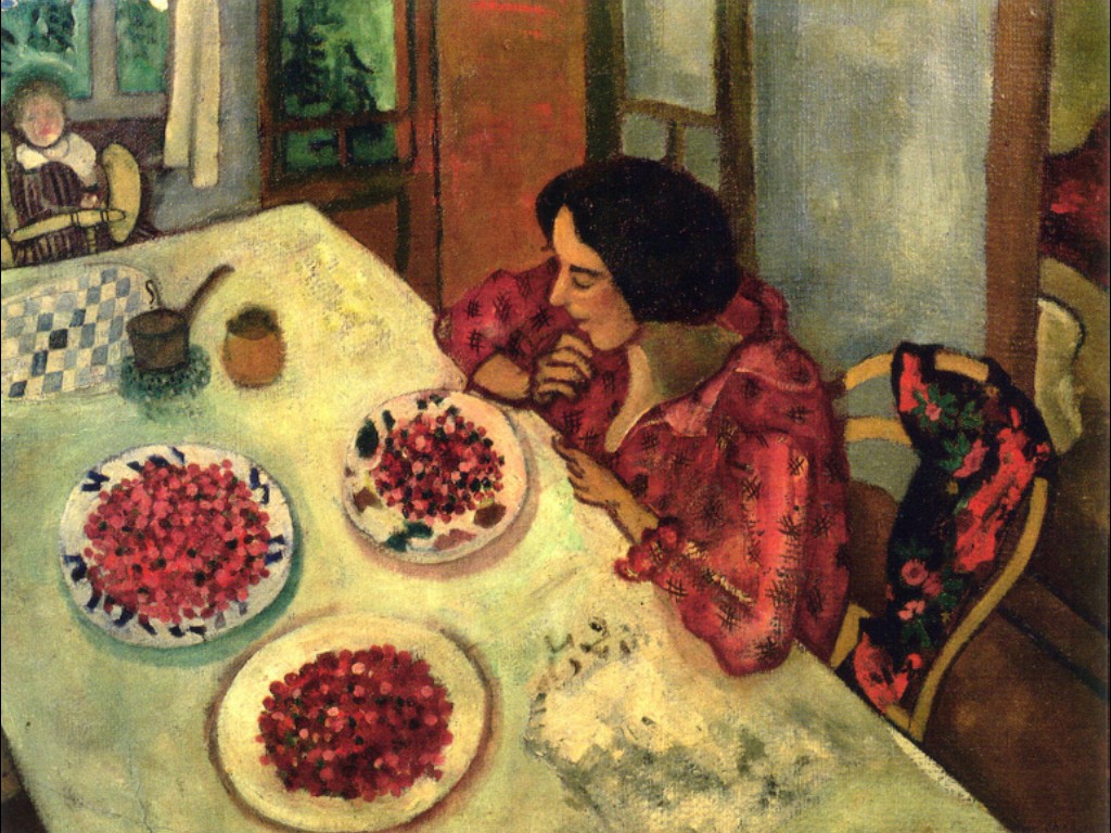 Strawberries Bella and Ida at the Table (1916).