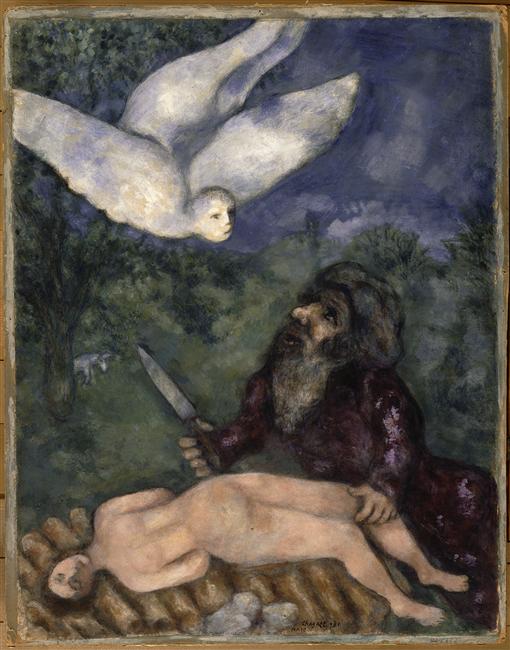 Abraham is going to sacrifice his son (1931).