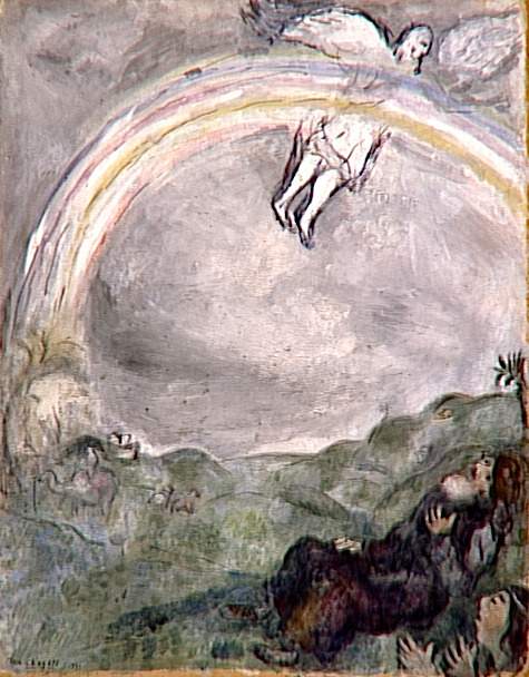 Rainbow in the sky, a sign of Covenant between God and Earth (1931).