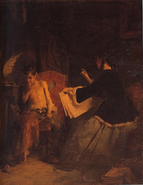 Eros and the painter (1868).