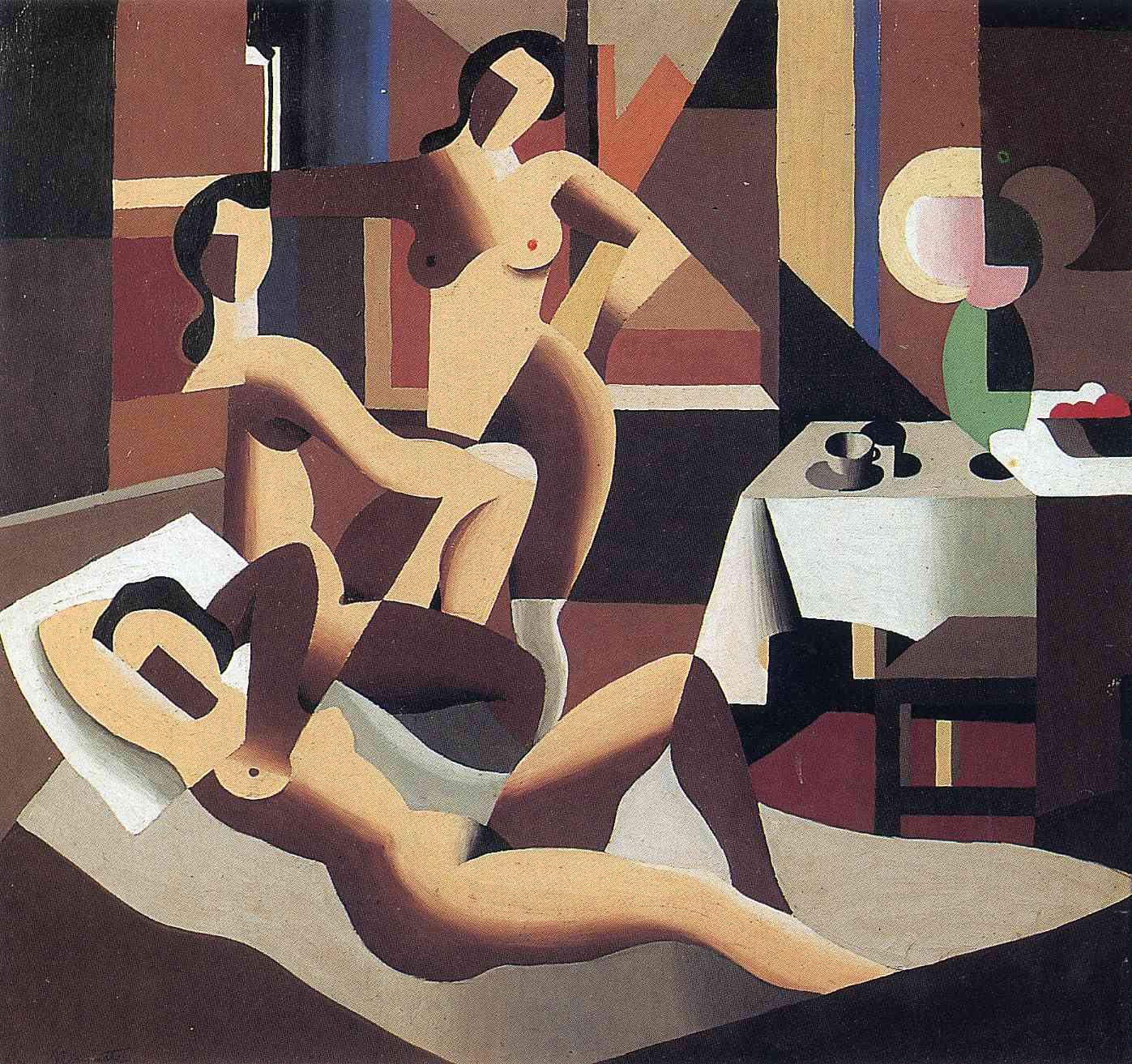 Three nudes in an interior (1923).