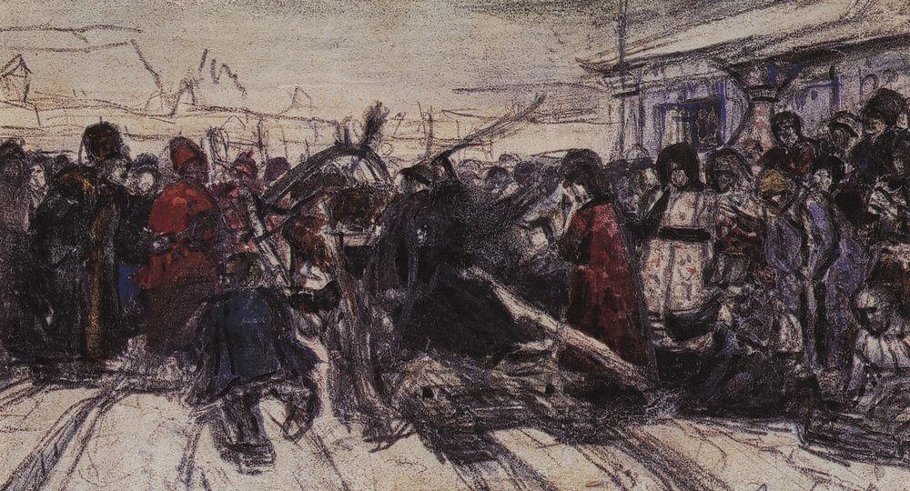 Boyarynya Morozova (study) (1883).