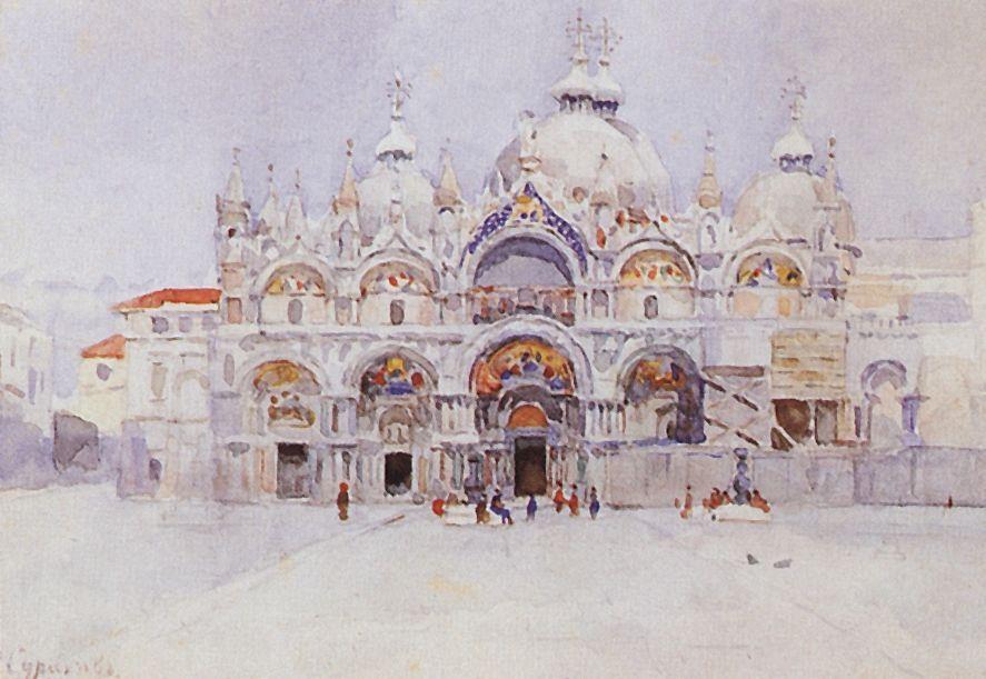 Venice. Saint Mark's Basilica. (1884).