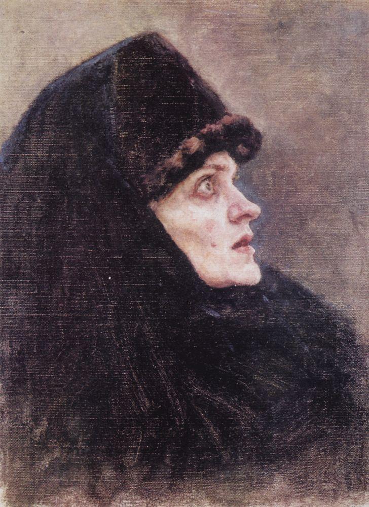 Head of Boyarynya Morozova (study) (1886).