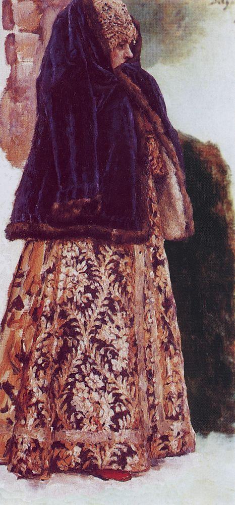 Young lady with violet overcoat (1886).