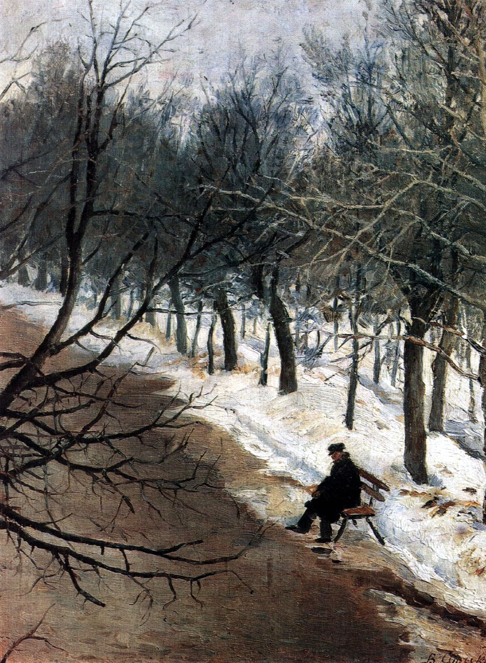 Zubovsky boulevard in winter (1886).