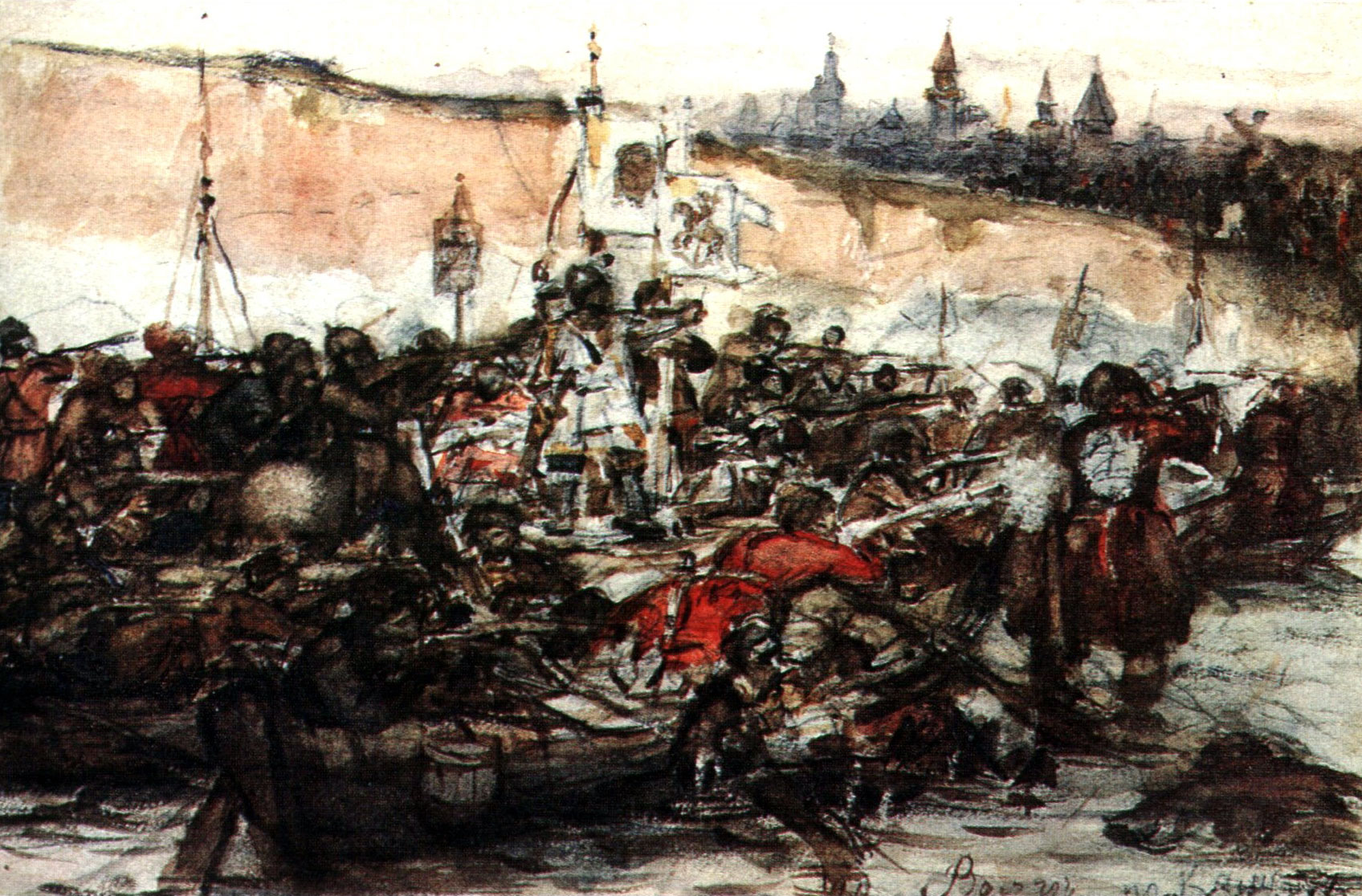 Yermak's conquest of Siberia (study) (1891).