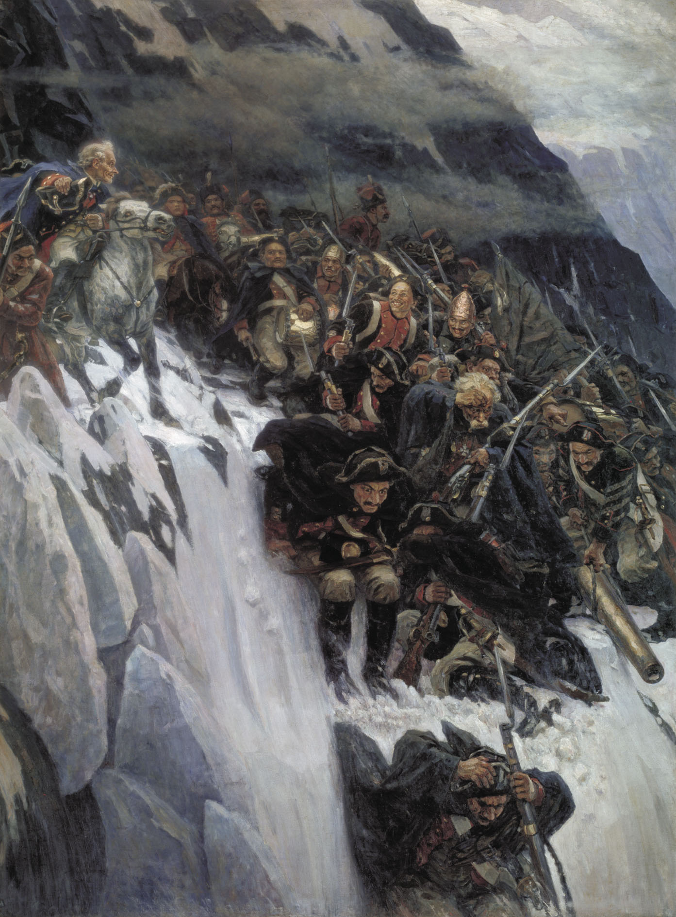 Russian Troops under Suvorov Crossing the Alps (1899).