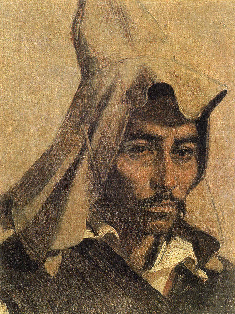 Kazakh with his national headdress (1867).