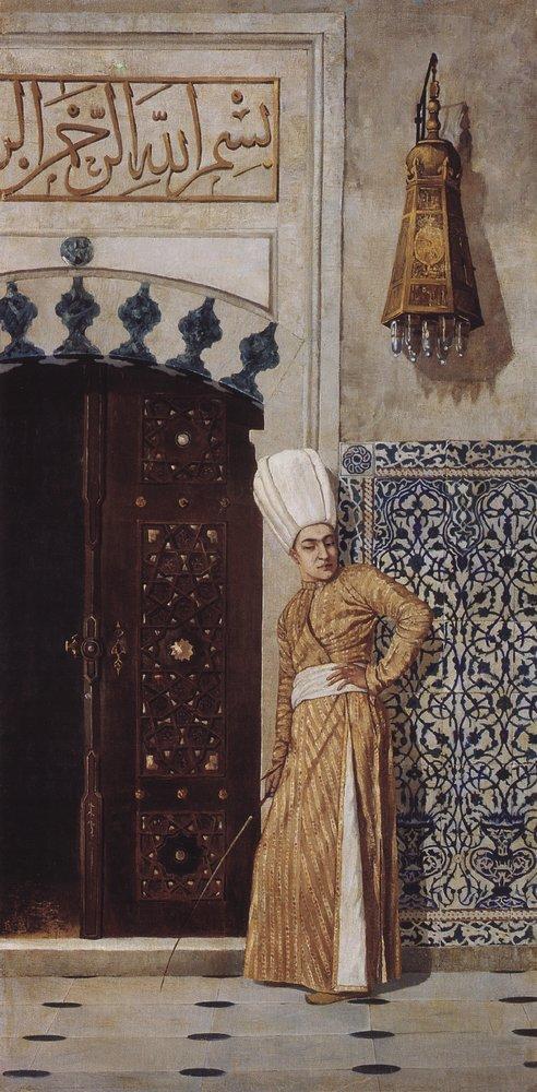 Eunuch at the door of the harem (1870).