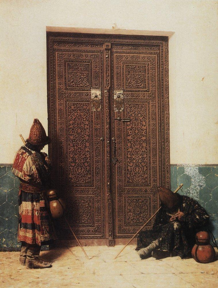 At the Door of a Mosque (1873).