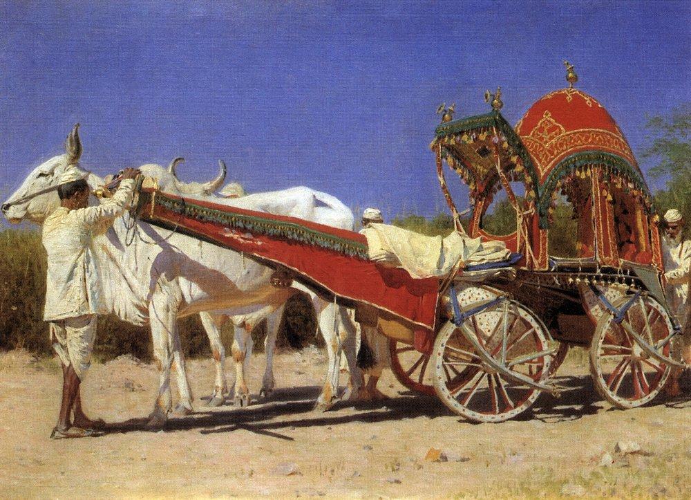 Vehicle of rich people in Delhi (1875).