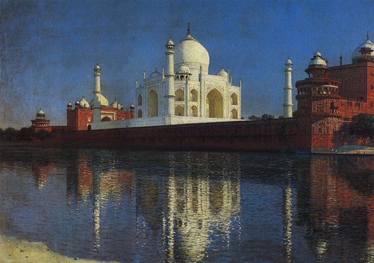 Taj Mahal Mausoleum (1876).