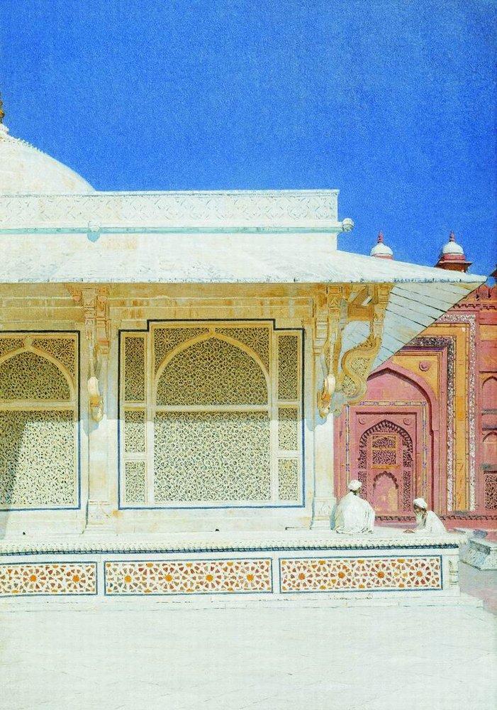 Tomb of Sheikh Salim Chishti in Fatehpur Sikri (1876).