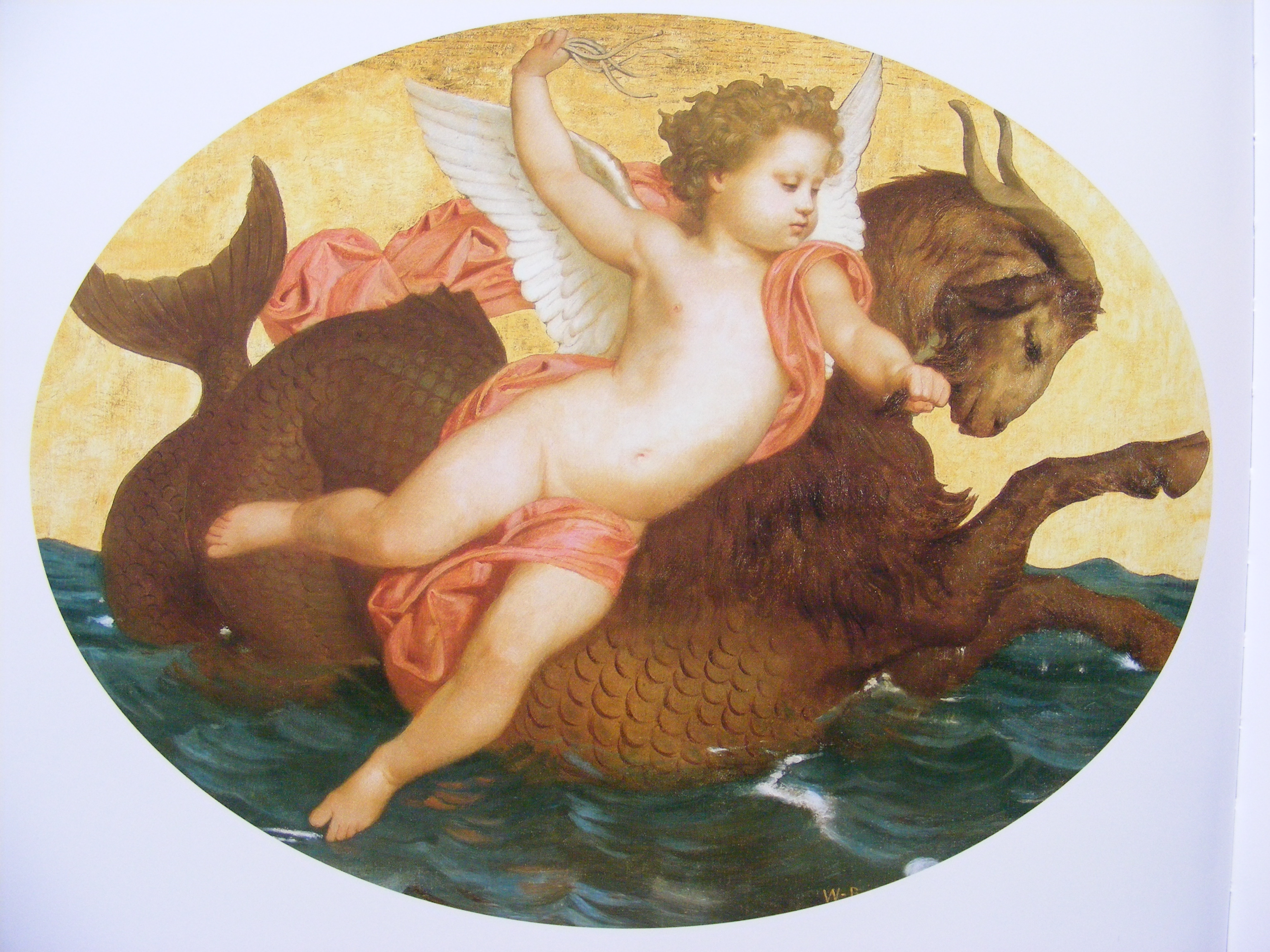 Cupid on a sea monster (1857).