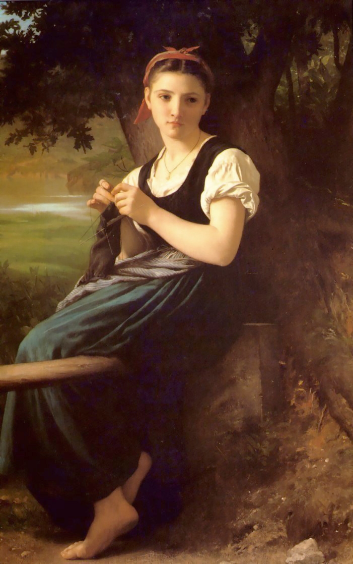 The Knitting Girl (1869).