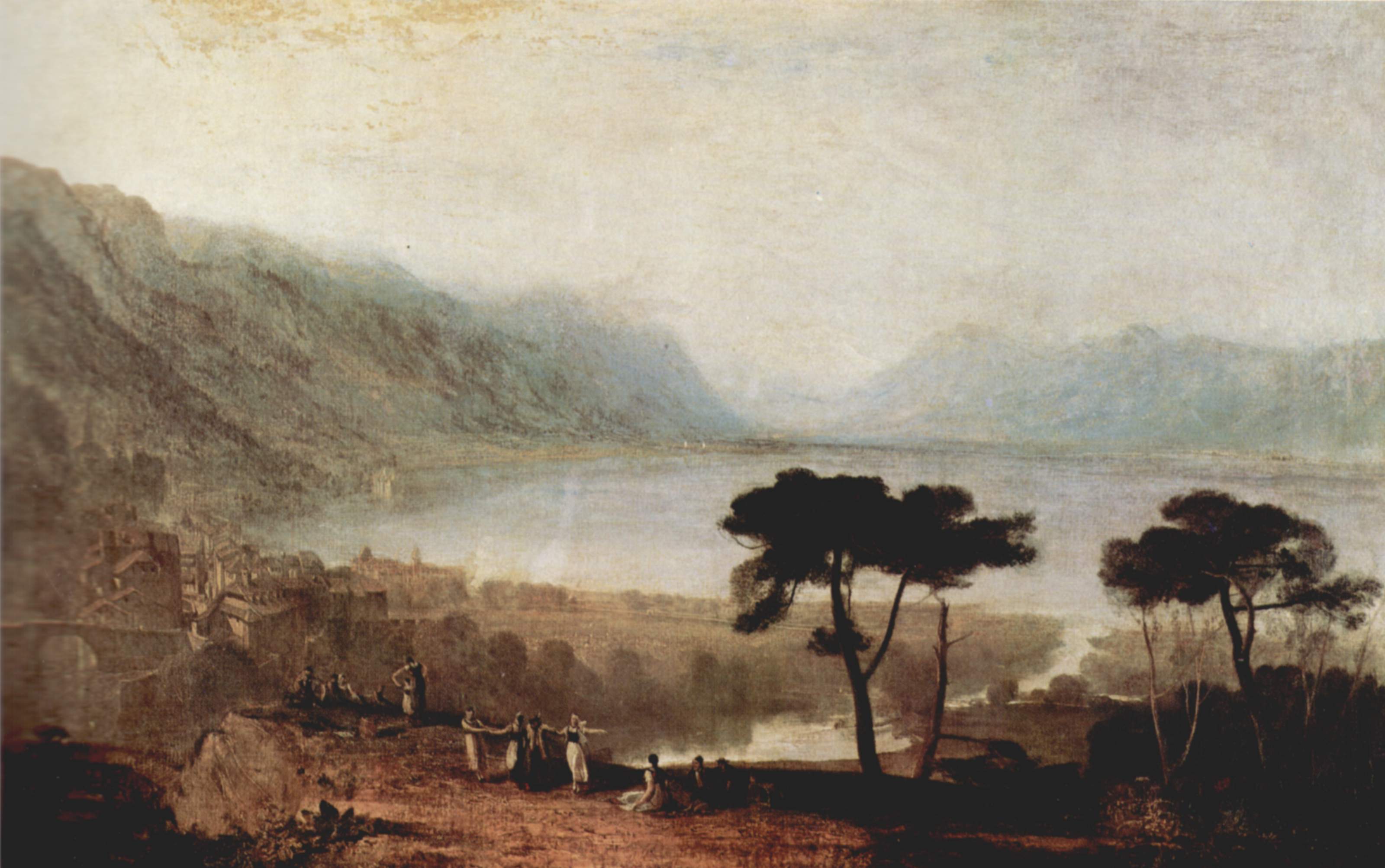 The Lake Geneva seen from Montreux (1810).