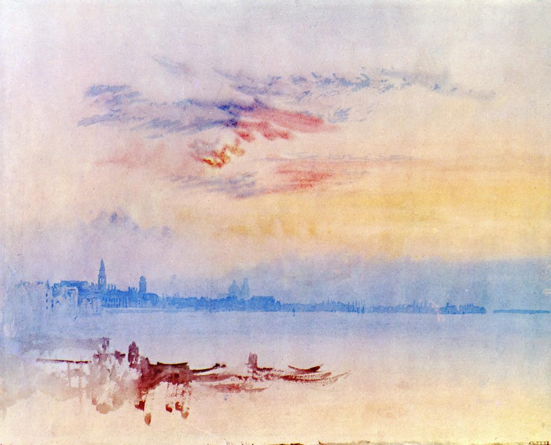 Venice, Looking East from the Guidecca, Sunrise (1819).