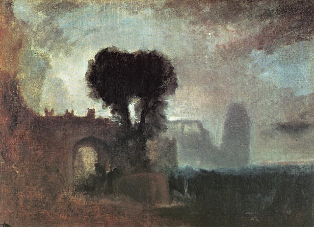 Archway with Trees by the Sea (1828).