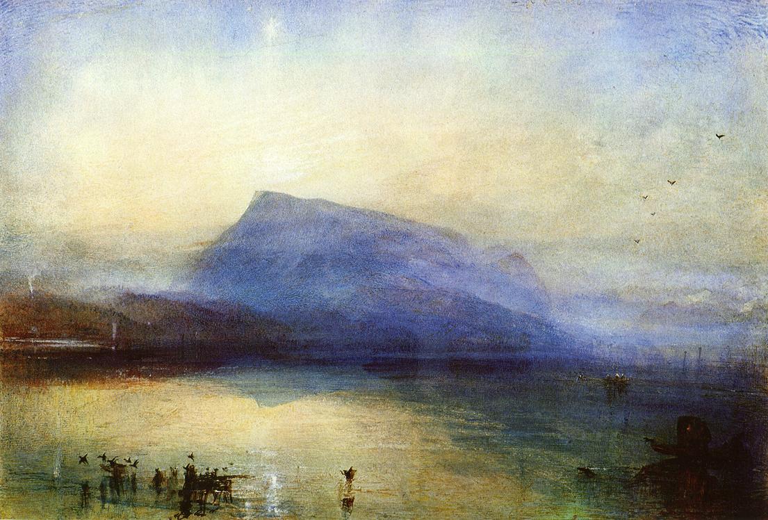 The Blue Rigi Lake of Lucerne Sunrise (1842).